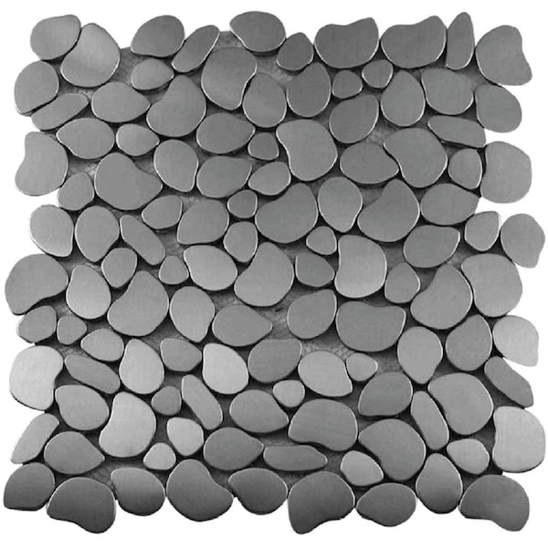 Apollo Tile Ciottolo Metal Pebble 5.17 sq.ft 12.2 in. x12.2 in. Mosaic Tile, 5PK APLMM9926EC33 - main